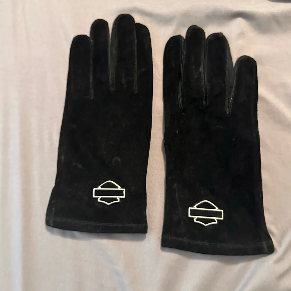 Harley-Davidson Black Suede Gloves